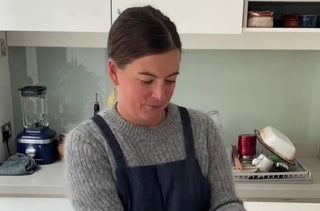 Chef Claire Thomson in Robyn apron with pockets